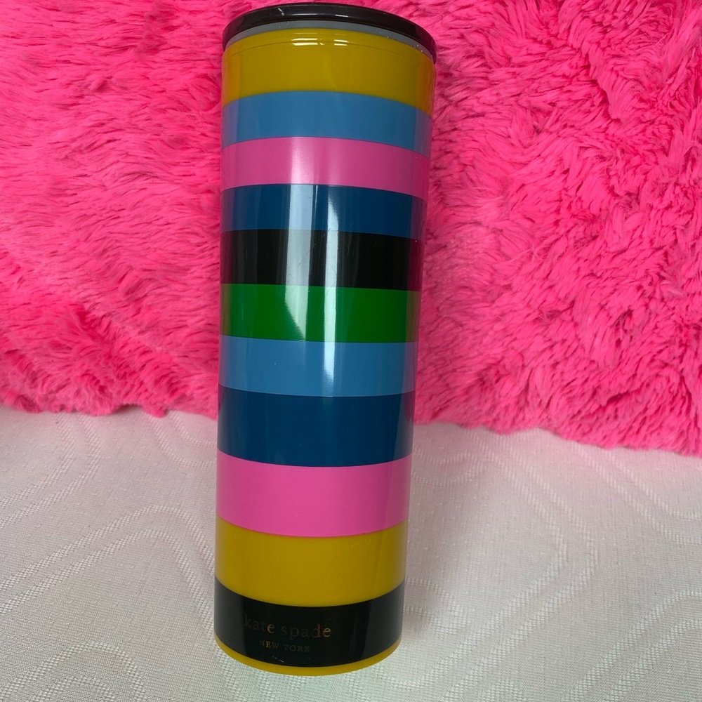 kate spade Multicolor Striped Stainless Travel Tumbler